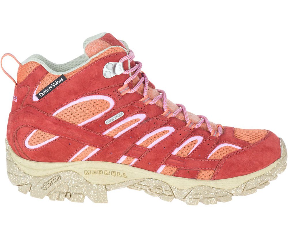Merrell Støvler Herre - Moab 2 Mid Eco Waterproof X Outdoor Voices - Orange - PLX465901